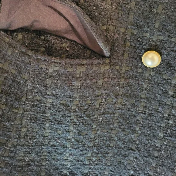 ANN TAYLOR TWEED DOUBLE-BREADTED BLAZER SZ 10 - Picture 6 of 14